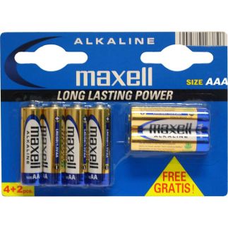 LR03 4+2PK BP ALK. 790240 MAXELL