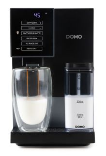 Automatický Espresso kávovar - černo šedý - DOMO DO744K, 1 350 W, 19 barů, LCD displej