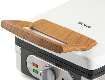 Vaflovač 4x7 s termostatem - bílý - DOMO DO9274W, 1 400 W, manuální termostat, keramický nepřilnavý povrch