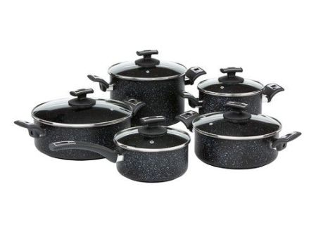 Sada nádobí BLACK GRANITEC, 10 dílů