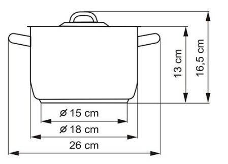 Hrnec KLASIK s poklicí, průměr 18 cm, objem 3.0 l