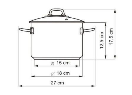 Hrnec PROFESSIONAL s poklicí, průměr 18 cm, objem 3.0 l