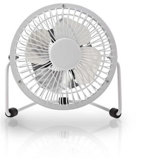 Nedis USB Ventilátor Kov Bílá FNDK1WT10