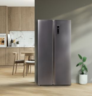 Lednička s mrazákem - D - 555 L - nerezová ocel - DO99506M, Objem chladničky: 349 l, Objem mrazáku: 206 l, Třída: D