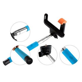 Selfie tyč GoGEN 2 teleskopická, bluetooth, modrá