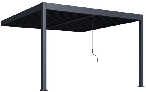 Bioklimatická pergola INTRO DUO 4x4 m, hliník - do stěny