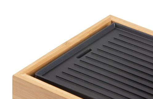 Stolní elektrický gril Plancha - Bamboo Style - DOMO DO9270G, 1 000 W, termostat, plocha 36 x 14 cm