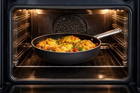 DOMO pánev hluboká ALL IN - 32 cm, indukce, nerez rukojeť