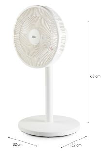Stojanový ventilátor 2v1- bílý - DOMO DO8156, Průměr vrtule: 30,5 cm