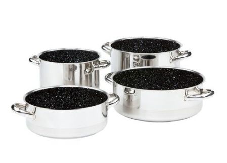 Sada nádobí CERAMMAX PRO STANDARD, 8 dílů, keramický povrch černý granit