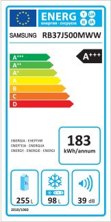 Chladnička komb. Samsung RB37J500MWW/EF, NoFrost