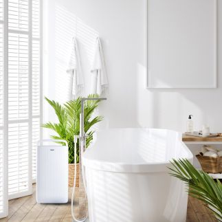 Mobilní odvlhčovač vzduchu - bílý - PRIMO PR581DH, Výkon: 10 l / 24 h, Objem: 2 l