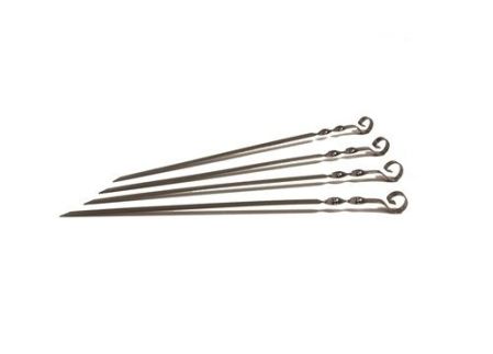 Sada plochých grilovacích jehel z nerez oceli délka 40 cm - 4 ks