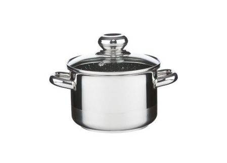 Hrnec CERAMMAX PRO STANDARD s poklicí, průměr 15 cm, objem 1.5 l, keramický povrch černý granit