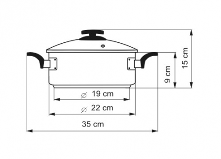 Rendlík COMFORT s poklicí, průměr 22 cm, objem 3.0l