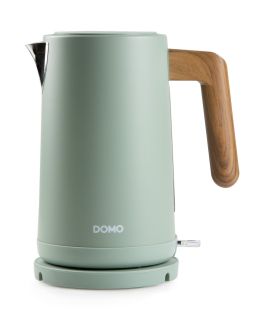 Rychlovarná konvice - nerez, zelená - WOOD YOU - DOMO DO9282WK, Objem: 1,7 l, Příkon: 2 200 W