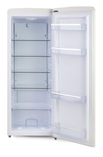 Retro lednice - monoklimatická bez mrazáku - bílá - DOMO DO91709R, Objem chladničky: 225 l *, Třída: D