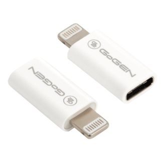 Redukce GoGEN Lightning (M) / USB-C (F), bílá