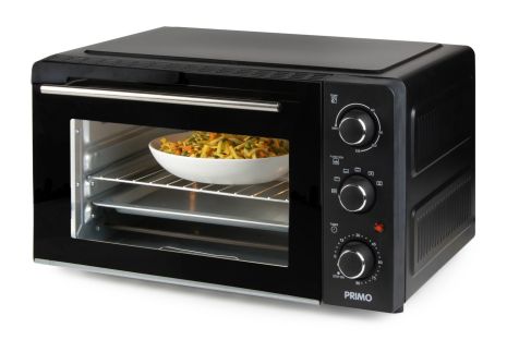 Elektrická horkovzdušná mini trouba 28 litrů - PRIMO PR254OV, Objem: 28 l, Příkon: 1500 W, (š x h x v) 52,4 x 42,7 x 30 cm