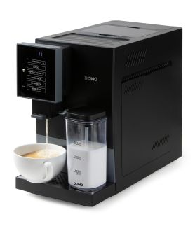 Automatický Espresso kávovar - černo šedý - DOMO DO744K, 1 350 W, 19 barů, LCD displej