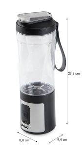 Aku smoothie mixér Blender-to-go 120W - černý - DOMO DO751BL