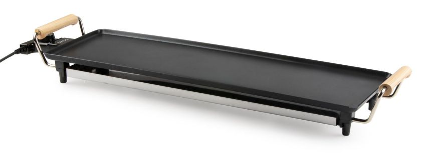 Rodinný gril Teppanyaki - Wood Look - DOMO DO8312TP, Příkon: 1 800 W, Pečící plocha: 70cm x 22 cm