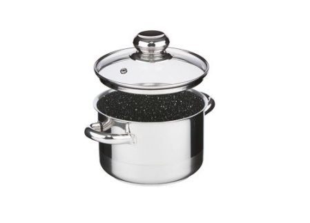 Hrnec CERAMMAX PRO STANDARD s poklicí, průměr 15 cm, objem 1.5 l, keramický povrch černý granit