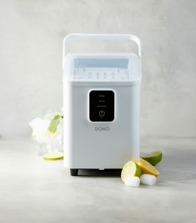 Výrobník ledu - bílý, kompresorový - DOMO DO9292IB, Výrobní kapacita: 12 kg / 24 hod, Nádržka na vodu : 0,8 litru