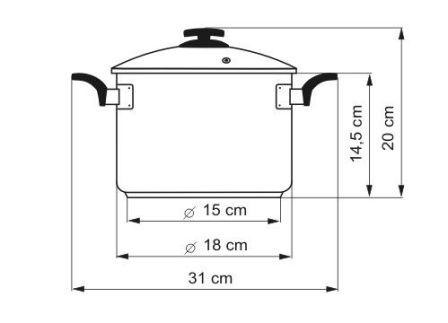 Hrnec COMFORT s poklicí, průměr 18 cm, objem 3.0 l