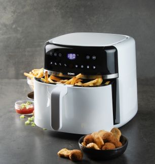 Horkovzdušná fritéza 8 l - digitální - DOMO DO1148FR, 8 litrů, bílá, digitální 