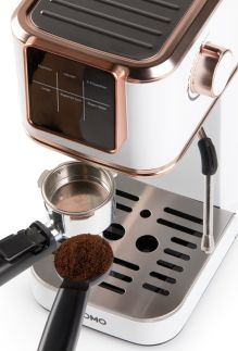 Espresso kávovar 3v1 - pákový, na pody i na kapsle - DOMO DO746K, 1 350 W, 20 Bar, nádržka na vodu 1,1 litru