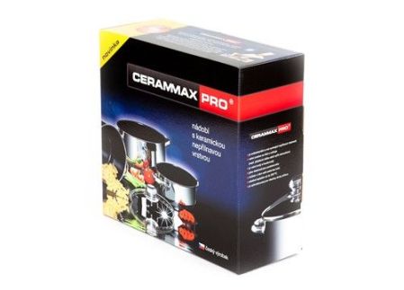 Kastrol CERAMMAX PRO STANDARD s poklicí, průměr 26 cm, objem 4.5 l, keramický povrch šedý granit