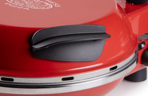 Pizza pec na čerstvou pizzu - červená - DOMO DO9284PZ, 1200 W, až 400 °C, Ø 32 cm, žáruvzdorný keramický kámen