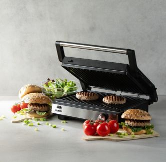 Kontaktní gril a vaflovač 2v1 - DOMO DO9287G, Keramický povrch PFAS free, Příkon: 1 800 W, Možnost otevření o 180°