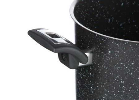 Hrnec BLACK GRANITEC s poklicí, průměr 22 cm, objem 5.5 l