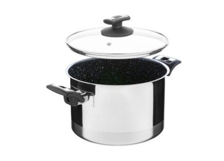 Hrnec CERAMMAX PRO COMFORT s poklicí, průměr 22 cm, objem 5.5 l, keramický povrch černý granit
