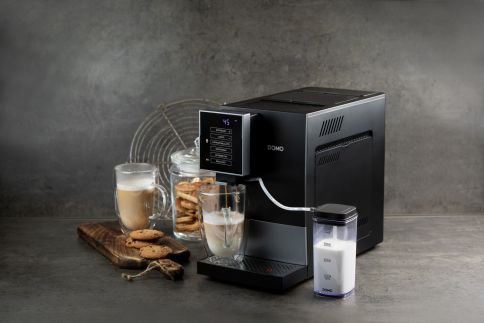 Automatický Espresso kávovar - černo šedý - DOMO DO744K, 1 350 W, 19 barů, LCD displej