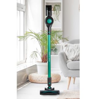 Tyčový aku vysavač 2v1 - zelenočerný 22,2 V - PRIMO PR509SV, Li-on 22,2 V