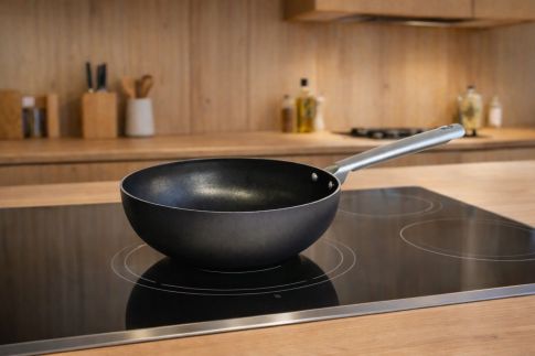 DOMO pánev Wok ALL IN - 28 cm, indukce, nerez rukojeť