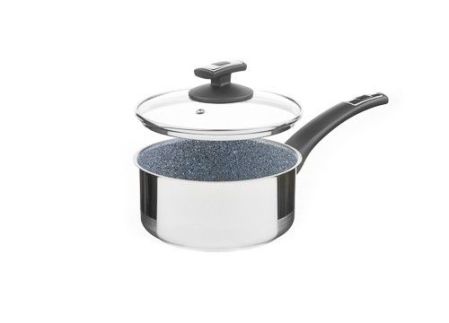 Rendlík CERAMMAX PRO COMFORT s rukojetí, s poklicí, průměr 18 cm, objem 2.0 l, keramický povrch šedý granit