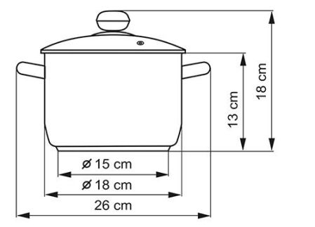 Hrnec PREMIUM s poklicí, průměr 18 cm, objem 3.0 l