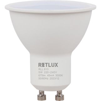 RLL 613 GU10 bulb 5W WW D RETLUX