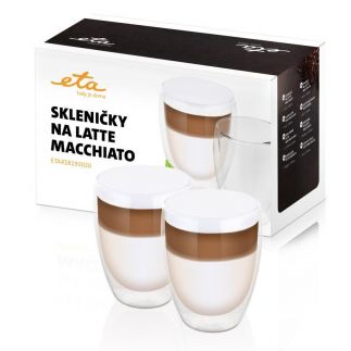 Skleničky na latte macchiato ETA 4181 93020, sklo