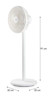 Stojanový ventilátor 2v1- bílý - DOMO DO8156, Průměr vrtule: 30,5 cm