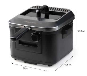 Fritéza s vyjímatelnou nádobou - 4 litry - DOMO DO545FR, Objem: 4 l, Příkon: 2000 W, Vyjímatelná nádoba