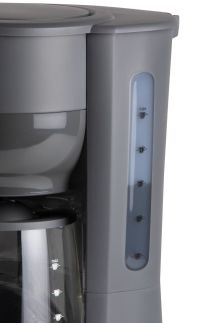 Překapávač na kávu WOOD YOU - šedý - DOMO DO754K, Objem: 1,25 l, Kapacita: 10 šálků, Příkon: 1 000 W, automatické vypnutí