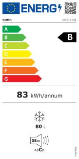Šuplíkový mrazák - DOMO DO91135F, Objem: 80 l *, Třída: B