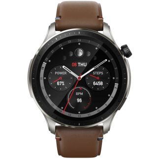 Chytré hodinky Amazfit GTR 4 - Vintage Brown Leather