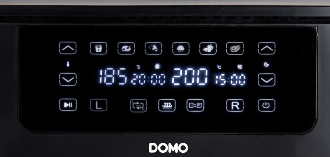 Dvojitá horkovzdušná fritéza 3+6 l - digitální - DOMO DO546FR, 2 850 W, 2 samostatné zóny, 6 automatických programů, XXL kapacita 3 + 6 litrů