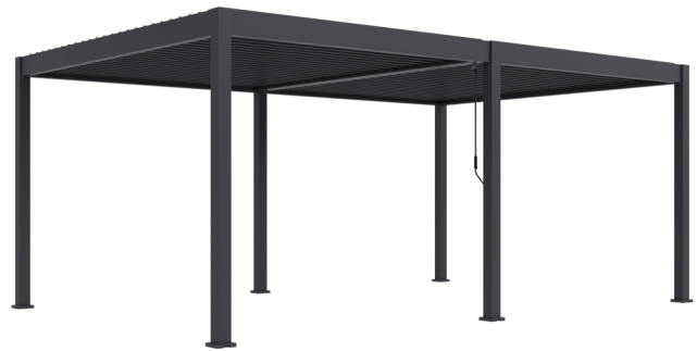 Bioklimatická pergola INTRO DUO 6x4 m, hliník - volně stojící